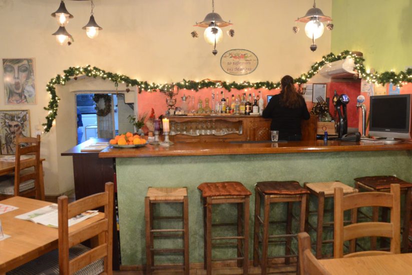 The tavern of Marina in Corfu