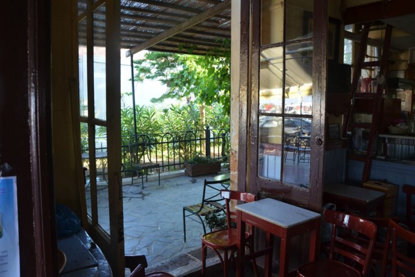 The cafe of Anastasia Galaris in Aegina