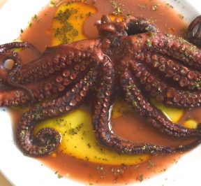 Vinegar octopus - Recipe from Paros - Art cafe in Prodromos Paros - Greek Gastronomy Guide