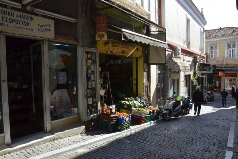 Ermou Street in Mytilene
