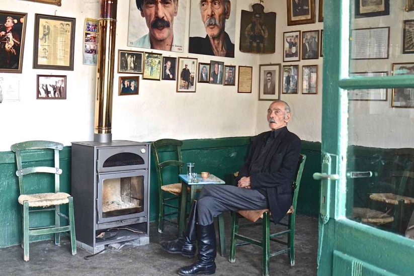 Skoulas cafe in Anogia, Crete