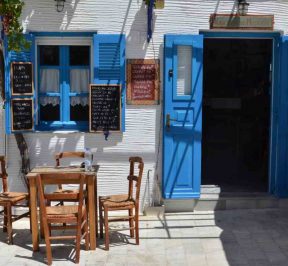 The cafe of Marigos - Lefkes, Paros - Greek Gastronomy Guide