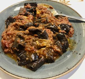 Eggplants with garlic - Traditional Cuisine of Zakynthos - Zakynthos - Greek Gastronomy Guide